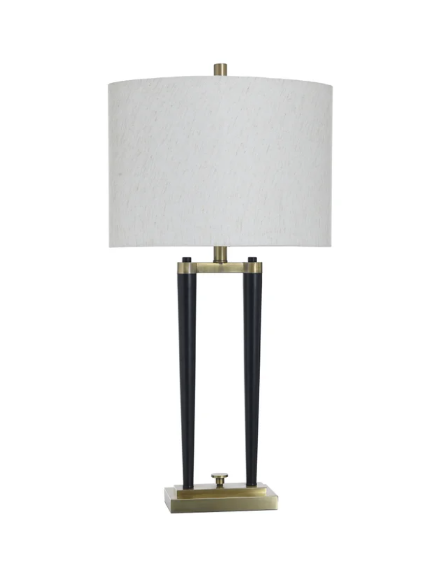 Lamp with Black Hardware