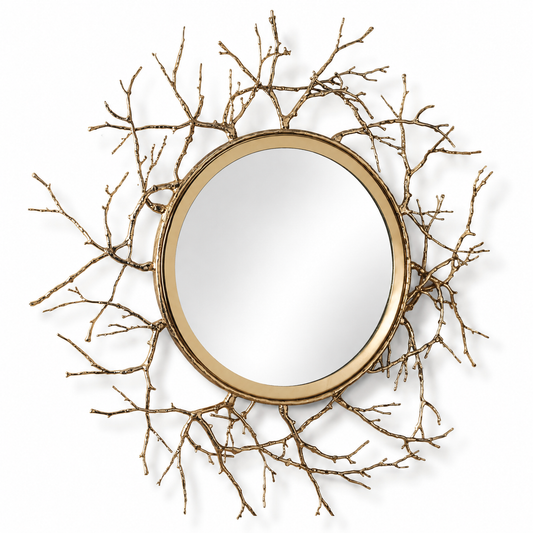 Twig Round Mirror
