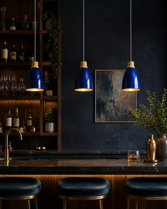 Cobalt Glow Pendant Light