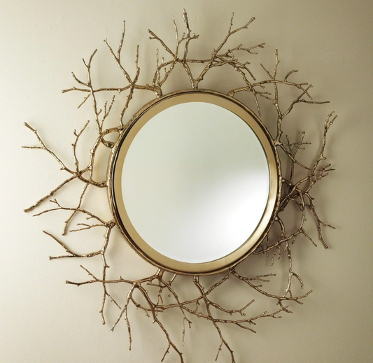 Twig Round Mirror