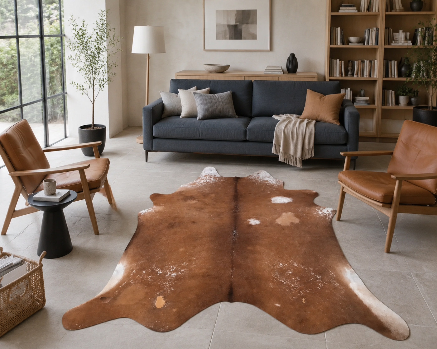 Natural Brazilian Cowhide 6' 1" x 8' 0"