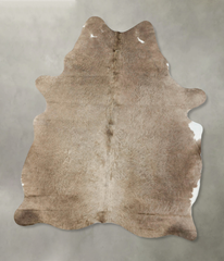 Taupe Large Brazilian Cowhide Rug 7'2"H x 5'6"W